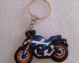 Motorcycle Rocket Vinyl Dark Blue/Pink Keychain Key Accessories Novelty New - $14.99
