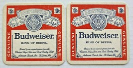 Vintage Budweiser Beer Coasters This Bud&#39;s For You Lot of 2 NOS 3.3/8&quot; S... - £3.98 GBP