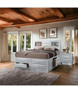 Ireland King Bed w/Storage, White Finish - $2,127.99 CAD