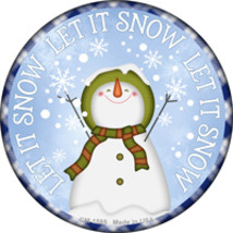 Let It Snow Snowman Novelty Circle Coaster Set of 4 - £15.76 GBP
