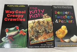 Itty Bitty Kiddy VHS Creepy Crawlies Kitty Kats Beepers Tweeters Chicks Bugs 3 - £9.07 GBP