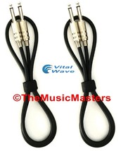 2 Pack 6ft 1/4&quot; Instrument Guitar Bass Amp Keyboard Audio Cable Cord Wire VWLTW - £12.01 GBP