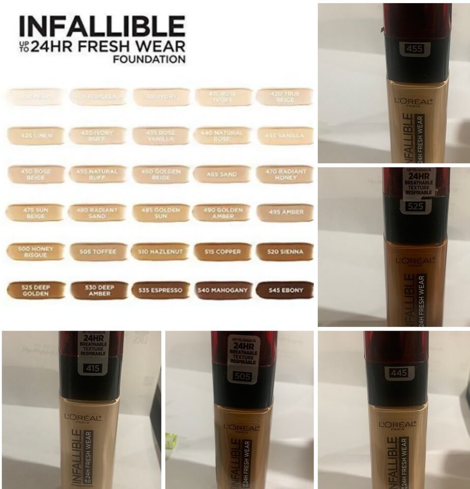 L’OREAL INFALLIBLE FOUNDATION UP TO 24H WEAR - SPF 25 YOU CHOOSE - $10.08+