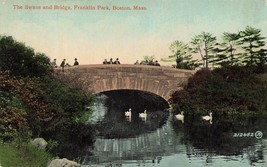 Massachusetts Boston Swan Bridge Franklin Park Postcard L16 - £3.94 GBP