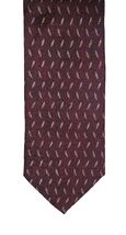 Hart Schaffner Marx Tie 100% Silk Handmade In Italy 58"x4" Burgundy Maro... - $18.63
