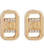 GUESS Women’s “G” Logo Goldtone Drop Earrings – Sleek &amp; Shiny Collection - $456.48 MXN