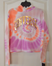 Converse Long Sleeve Tiedye Lightweight  Hooide Pink Orange Girls Sz M NWT - $338.06 MXN