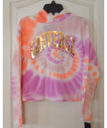 Converse Long Sleeve Tiedye Lightweight  Hooide Pink Orange Girls Sz M NWT - $336.46 MXN