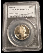 1993 S PCGS PR69DCAM QUARTER Silver - $23.09 CAD