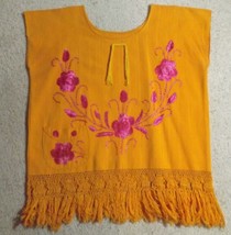 Vintage 1968 Handmade Hippie Mexican Fringed Blouse from Acapulco - £33.03 GBP