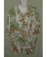 Island Blue Men&#39;s Large SS Hawaiian Shirt with Chest Pocket 100% Rayon - $17.73 CAD