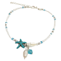 Bohemian Starfish Conch Beaded Charm Anklet Bracelet Beach Summer Jewelry New - £9.99 GBP