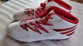 Adidas Freak X Carbon Mid QuickFrame  Football Cleats White Red Mens Sz 16 NEW - $39.59