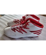 Adidas Freak X Carbon Mid QuickFrame  Football Cleats White Red Mens Sz ... - £31.10 GBP