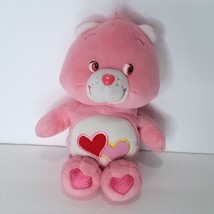 Care Bears Love-a-Lot Plush Stuffed Animal Love A Lot Pink Hearts 9&quot; - £15.82 GBP