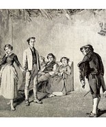 Rural Dancing Master Violin 1888 Victorian Religious Book Art Print DWT4B - $47.83 CAD