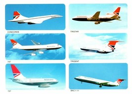 British Airways Aircraft Types Multi View Airplane Postcard - £5.82 GBP