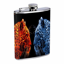 Fire And Ice Em17 Flask 8oz Stainless Steel Hip Drinking Whiskey - £11.57 GBP