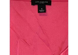 Ann Taylor Silk Ruffle Trim Tank Top Sleeveless Stretch Pink Women Size Small - £15.49 GBP