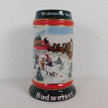 Budweiser 1990 Holiday Collector Stein Clydesdale Hitch Christmas Susan Sampson - £12.47 GBP