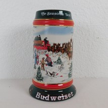 Budweiser 1990 Holiday Collector Stein Clydesdale Hitch Christmas Susan Sampson - £11.93 GBP