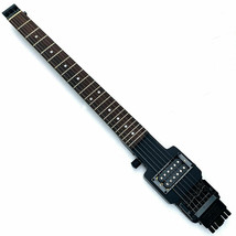 Electric Travel Headless Guitar With Tremolo Black Color - £109.01 GBP