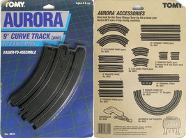 2 Pc 1986 Tomy Afx Ho Slot Car 1/8 Section 9&quot; Curves Carded 8624 Great To Have! - £7.18 GBP