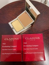 2 Clarins Everlasting Compact Long Wearing Foundation + #116.5 Coffee NI... - £15.49 GBP