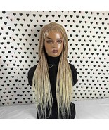 C Cut Cornrow Feedin Box Braids Braided Lace Front Braid Wigs Color 27/6... - $172.98