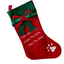 Christmas Stocking Cat Kitten Kitty Leave Gifts Take the Dawg  dog Meow Pet - $11.64