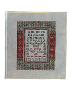 Needlepoint canvas hand painted alphabet number sampler home hearts flowers - £53.71 GBP