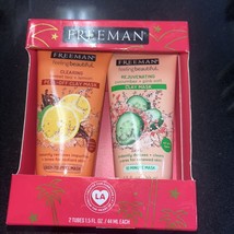 Freeman Face Mask  2 Tubes Gift Set 1.5oz ea Sweet Tea Lemon Cucumber Pink Salt - £4.99 GBP