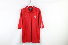 Vtg Nike Sphere Dry Mens Medium Spell Out Ohio State University Golf Polo Shirt - $39.55