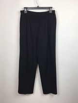 St John Basics Black Santana Knit Pants w/ Pockets Womens Sz 8 USA Made 28 x 26  - £46.05 GBP