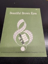 Beautiful Brown Eyes Sheet Music for Organ Hammond Organ Company - $8.38