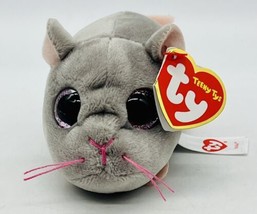 Teeny Tys Miko Gray Mouse Pink Eyes Plush 4 inch Stuffed Animal 2017 - £10.46 GBP