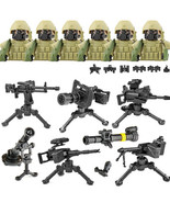 Mlitary Building Blocks Solider Figures Gifts Weapons Machine Guns #F1-P - $494.00 MXN