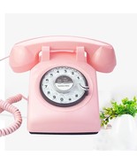 Telpal Retro Single Line Corded Desk Telephone Classic Vintage Rotary Di... - $956.45 MXN
