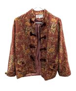 Fei Feng Orange Mandarin Collar Chinese Style Frog Buttons Blazer Jacket... - $3,635.34 MXN