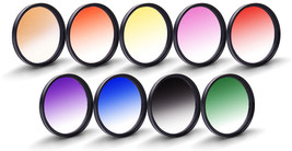 Opteka 52mm 9-Piece HD Multicoated Graduated Color Filter Kit Set - £28.81 GBP