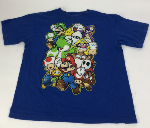 VINTAGE 2014 NINTENDO SUPER MARIO BROS T-SHIRT SIZE YOUTH L(7) LOOK - $15.99