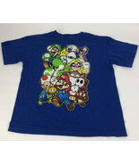 VINTAGE 2014 NINTENDO SUPER MARIO BROS T-SHIRT SIZE YOUTH L(7) LOOK - $21.86 CAD