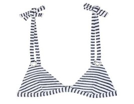 NWT $125 Mara Hoffman Sz M Swim Bikini Top Terry Cloth Navy White Stripe... - £55.98 GBP