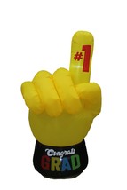 6 FOOT TALL INFLATABLE GRADUATION HAND NUMBER ONE YELLOW FINGER YARD DEC... - £51.95 GBP