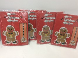 Lot Of 4 2pc Christmas Party Hanging Decoration Gingerbread Man &amp; House Danglers - £10.27 GBP