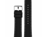 Morellato Carezza Silicone Watch Strap - Black - 20mm - Chrome-plated St... - £28.24 GBP