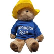 Paddington Bear Teddy Plush Blue Shirt Yellow Hat Stuffed Animal Toy 1981 Eden - £11.78 GBP