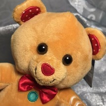 Build A Bear Christmas Buddy Gingerbread Bear Plush Smallfry w/ Red Sati... - £27.93 GBP