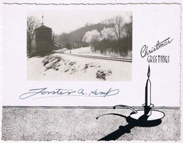 Postcard Christmas Photo RPPC Train On Track In Winter - £2.73 GBP