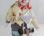 The Heritage Mint Ltd 16&quot; Porcelain Hobo Clown 1989 Happiness &amp;Love Coll... - $19.39